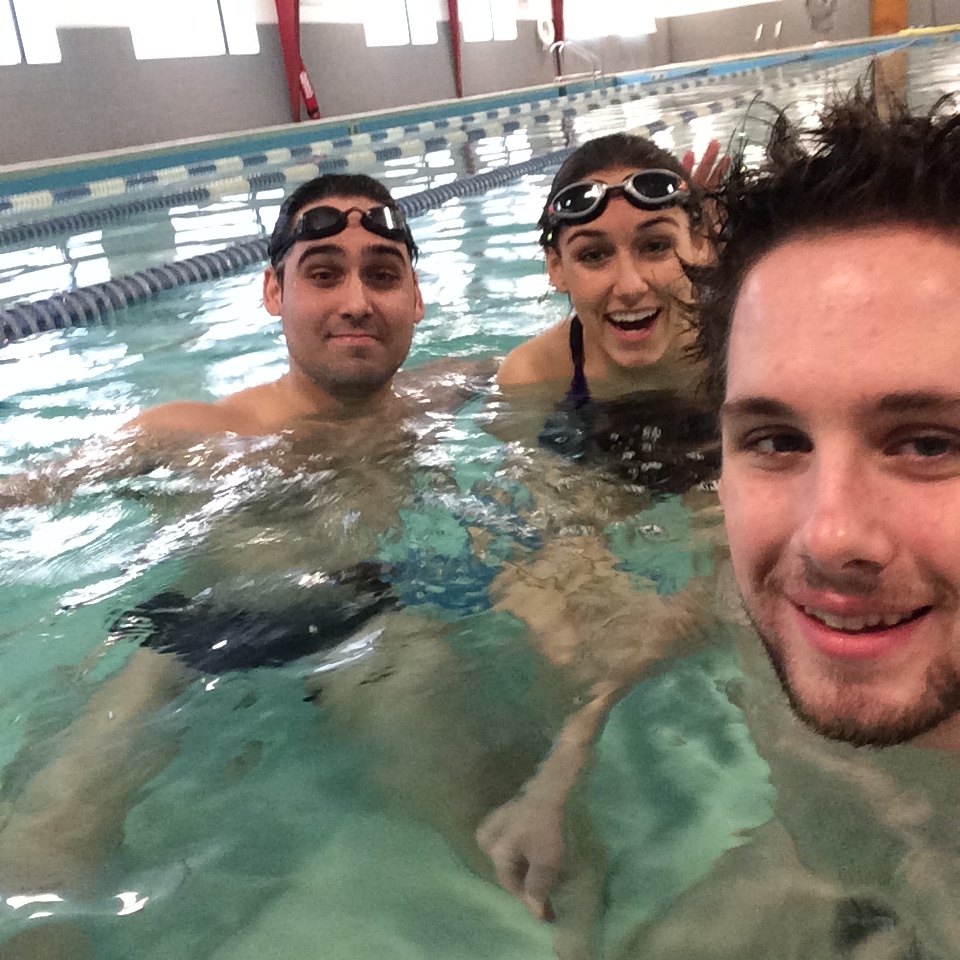 Both of my brothers - Cam, left, and Colin, right - are swimmers. &nbsp;Learned a thing or two from them!&nbsp;
